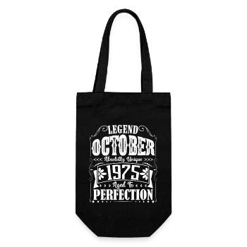 Oktober 1975. Oktober 1975 Geburtstagsgeschenk. - Geschenkbeutel für Flaschen - Schwarz - Vorne