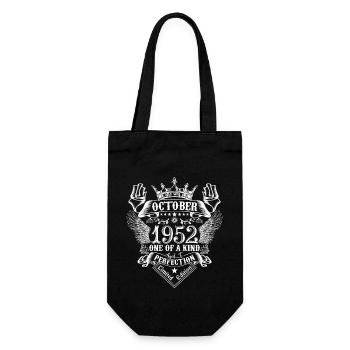 October 1952 anniversary 1952 October - Gift Bag for Bottles - black - Front