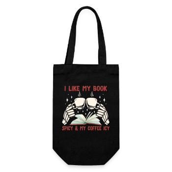 Book Lover Book Reader Coffee Lover - Gift Bag for Bottles - black - Front