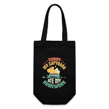 Sorry, My Capybara Ate My Homework Capibara Owner - Gift Bag for Bottles - black - Front