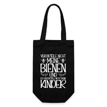 Bienenliebhaber Imkeranzug Bienenzüchter Honig - Geschenkbeutel für Flaschen - Schwarz - Vorne