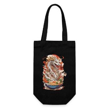 Ramen Dragon Anime Food Art Manga Design - Gift Bag for Bottles - black - Front