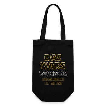 Rente Baggerfahrer Rente Geschenk - Geschenkbeutel für Flaschen - Schwarz - Vorne