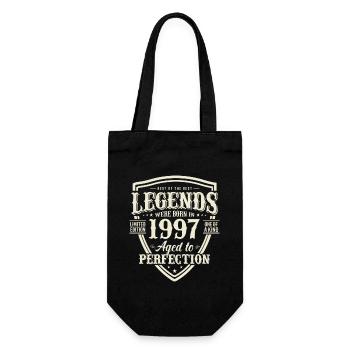 Vintage Legends Born in 1997 - Gift Bag for Bottles - black - Front