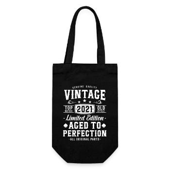 Cadeau d’anniversaire Millésime 2021 - Sac à bouteille - noir - Devant