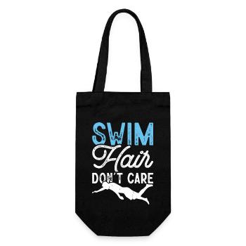 Schwimmen Schwimmer - Geschenkbeutel für Flaschen - Schwarz - Vorne