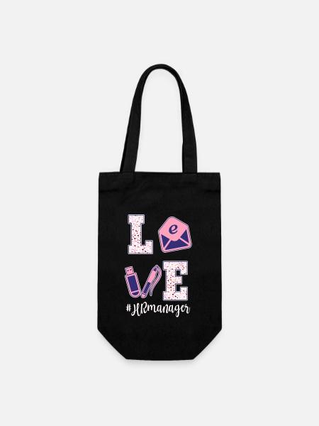 Liebe HR Manager Valentinstag - Geschenkbeutel für Flaschen - Schwarz
