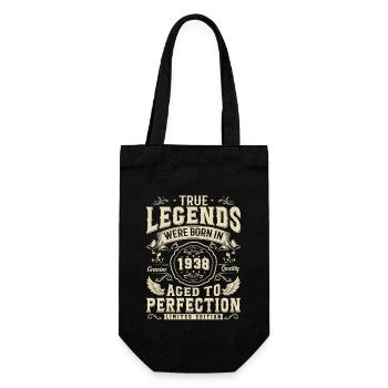 1938: True Legends Birthday Present - Gift Bag for Bottles - black - Front