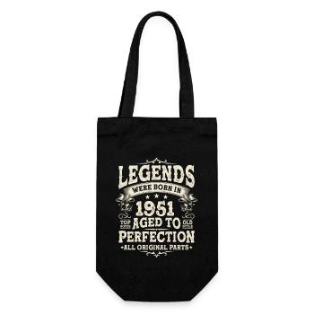 1951 Legenden Geschenk - Geschenkbeutel für Flaschen - Schwarz - Vorne