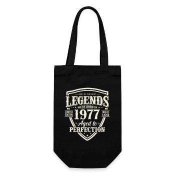 Legendary 1977 birthday present - Gift Bag for Bottles - black - Front
