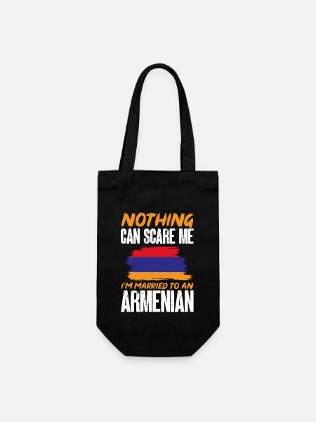 Armenische Flagge Armenien - Geschenkbeutel für Flaschen - Schwarz