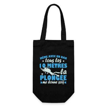 La plongée me donne soif Humour Cadeau - Sac à bouteille - noir - Devant