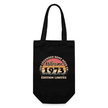 Millésime 1973 Vintage Anniversaire Rétro 1973 - Sac à bouteille - noir - Devant