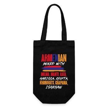 Armenische Flagge Armenien - Geschenkbeutel für Flaschen - Schwarz - Vorne