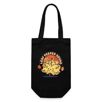 Leaf Peeper Squad Autumn Foliage Leaf Peeping Autumn - Gift Bag for Bottles - black - Front