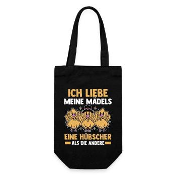 Truthuhn Truthahn - Geschenkbeutel für Flaschen - Schwarz - Vorne