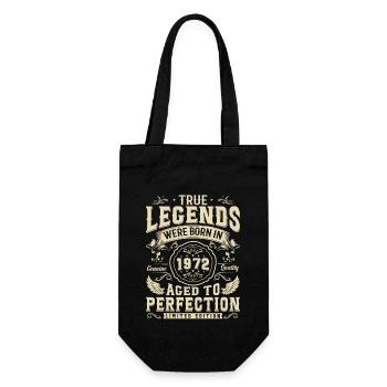 Legendary year of birth 1972 - Gift Bag for Bottles - black - Front