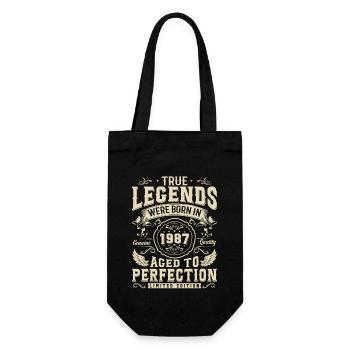 Legendary birthday present from 1987 - Gift Bag for Bottles - black - Front