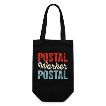 Briefträger Postbote - Geschenkbeutel für Flaschen - Schwarz - Vorne