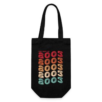 Jahrgang 2003 Geschenke Legende für 20 Jahre - 20. - Geschenkbeutel für Flaschen - Schwarz - Vorne