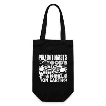 Phlebotomist Phlebotomists Angels On Earth - Gift Bag for Bottles - black - Front