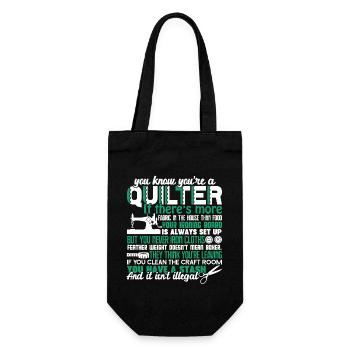 Quilter You Are A Quilter - Gift Bag for Bottles - black - Front
