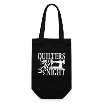 Quilter Quilters Do It All Night - Gift Bag for Bottles - black - Front