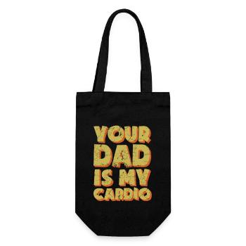 Dein Vater ist mein kardio-sarkastisches Geschenk - Geschenkbeutel für Flaschen - Schwarz - Vorne