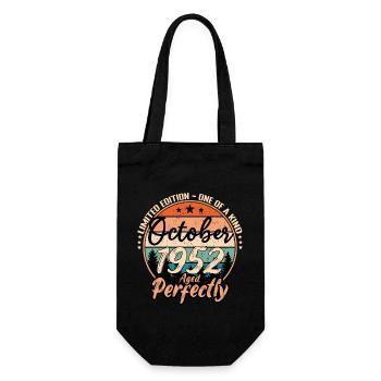 October 1952 anniversary 1952 legends October - Gift Bag for Bottles - black - Front