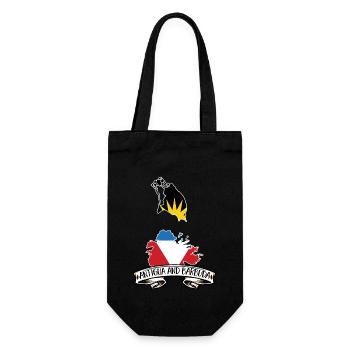 Flag of Antigua and Barbuda - Gift Bag for Bottles - black - Front