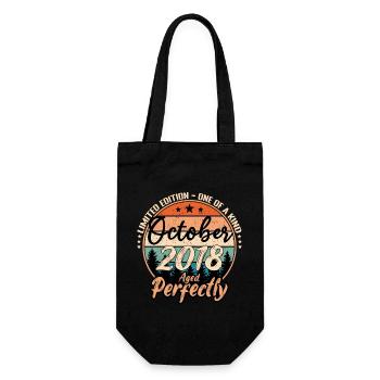 October 2018 anniversary 2018 legends October - Gift Bag for Bottles - black - Front