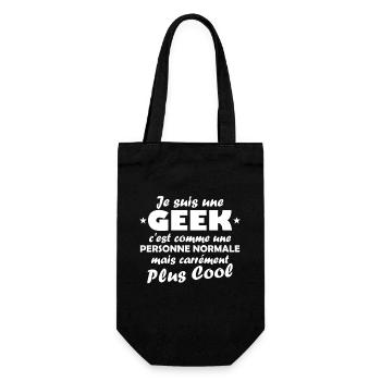 Une geek et une personne normale - Sac à bouteille - noir - Devant