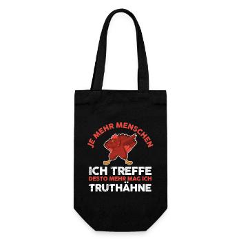 Truthuhn Truthahn - Geschenkbeutel für Flaschen - Schwarz - Vorne