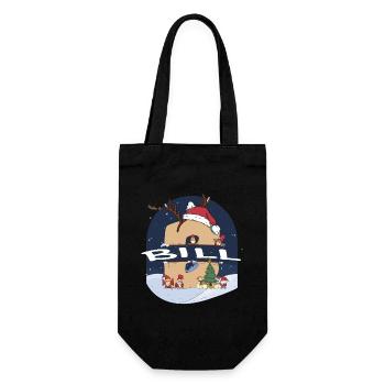 Nom de projet de loi génial avec Santa Hat dans le thème de Noël - Sac à bouteille - noir - Devant
