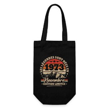 Vintage cadeau anniversaire nées en novembre 1973 - Sac à bouteille - noir - Devant