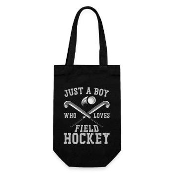 Field Hockey Boy Just A Boy Who - Gift Bag for Bottles - black - Front