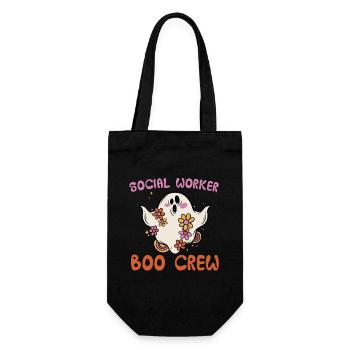 Lustige Sozialarbeiter Boo Crew Halloween - Geschenkbeutel für Flaschen - Schwarz - Vorne