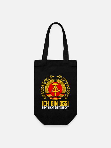 Ich bin Ossi - Geschenkbeutel für Flaschen - Schwarz