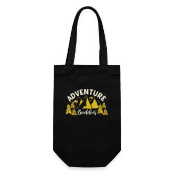 Abenteuer Buddies Paare Lustig Wandern Abenteuer - Geschenkbeutel für Flaschen - Schwarz - Vorne