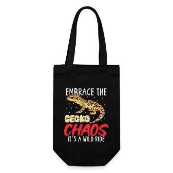 Funny leopard gecko owner, reptile humor, - Gift Bag for Bottles - black - Front