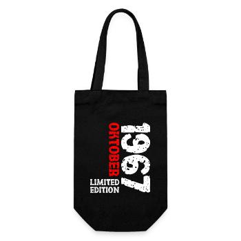 1967 Oktober Limited Edition 56. Geburtstag Deko - Geschenkbeutel für Flaschen - Schwarz - Vorne