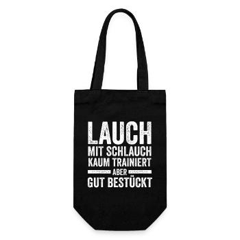 Bodybuilding Sport Fitness Lauch - Geschenkbeutel für Flaschen - Schwarz - Vorne