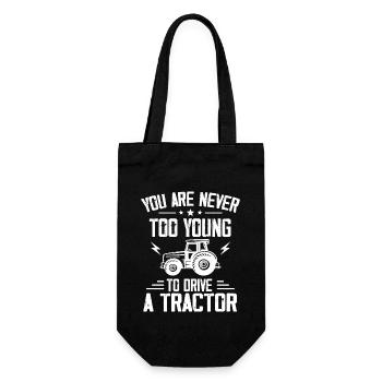 Traktor Traktoren Trecker Geschenk - Sac à bouteille - noir - Devant