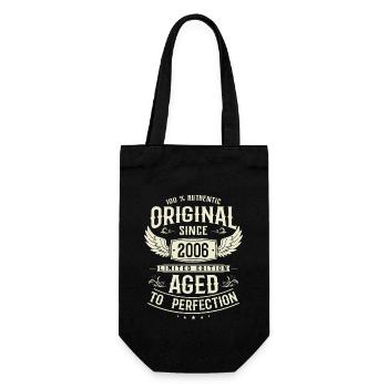 Vintage Birthday Gift 2006 - Gift Bag for Bottles - black - Front