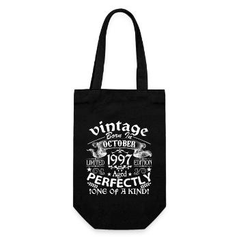 October 1997 | 1997 birthday born in October - Gift Bag for Bottles - black - Front