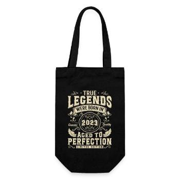 Legendary 2023 Birthday - Gift Bag for Bottles - black - Front
