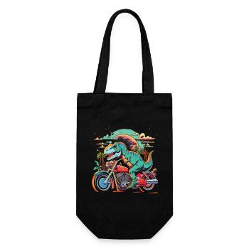 T-Rex conduit une moto - Sac à bouteille - noir - Devant