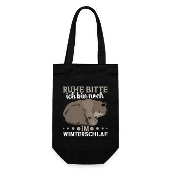 Bärliebhaber Bären Bär Spruch Bär Motiv Bärenfan - Geschenkbeutel für Flaschen - Schwarz - Vorne