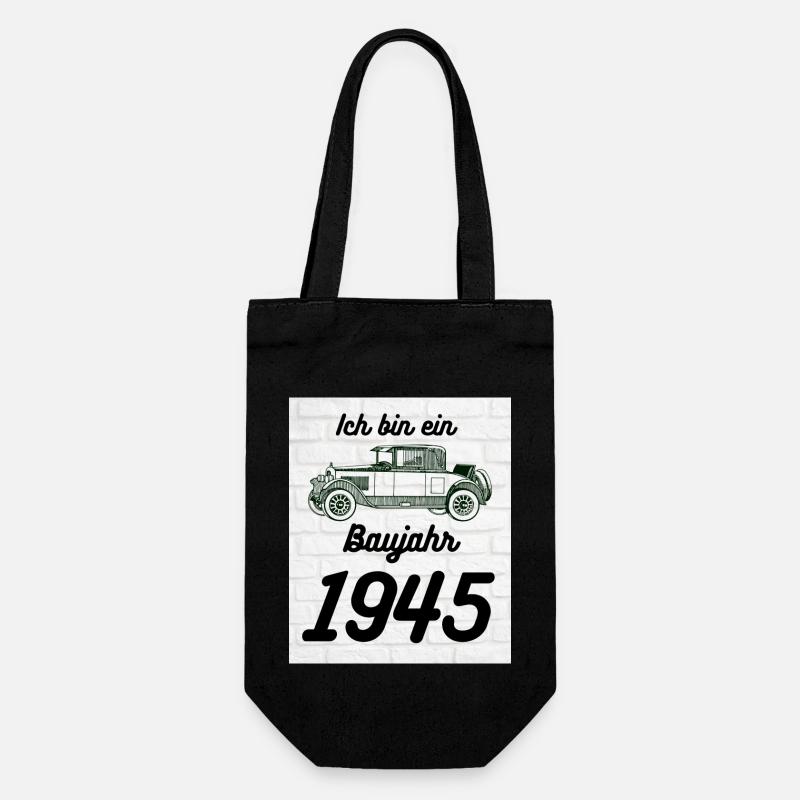 Oldtimer 1945 - Geschenkbeutel für Flaschen - Schwarz
