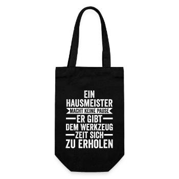 Hauswart Haustechniker Hausmeister - Geschenkbeutel für Flaschen - Schwarz - Vorne
